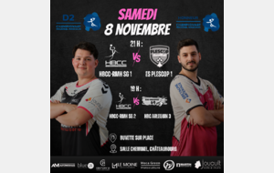 Double match SG1/SG2 samedi 8 novembre